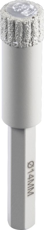 Produktbild Klingspor DB 600 F Bohrkronen, 12 mm 1 Segmente 10 mm, geschlossener Rand 1/4" Bit, sechsk