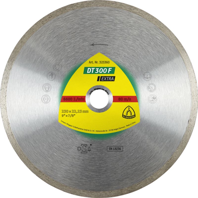 Produktbild Klingspor DT 300 F Diamanttrennscheiben, 115 x 1,6 x 22,23 mm 1,6 x 7 mm, geschlossener Ra