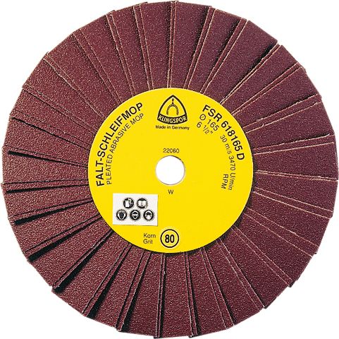 Produktbild Klingspor FSR 618 Schleifmopräder, 165 x 14 mm Korn 120 Einreihig 2 Lamellen pro Paket