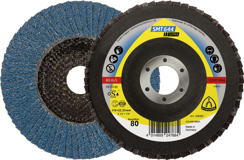 Produktbild Klingspor SMT 644 Schleifmopteller, 125 x 22,23 mm Korn 120 gewölbt