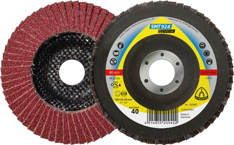 Produktbild Klingspor SMT 924 Schleifmopteller Keramik, 115 x 22,23 mm Korn 60 gewölbt
