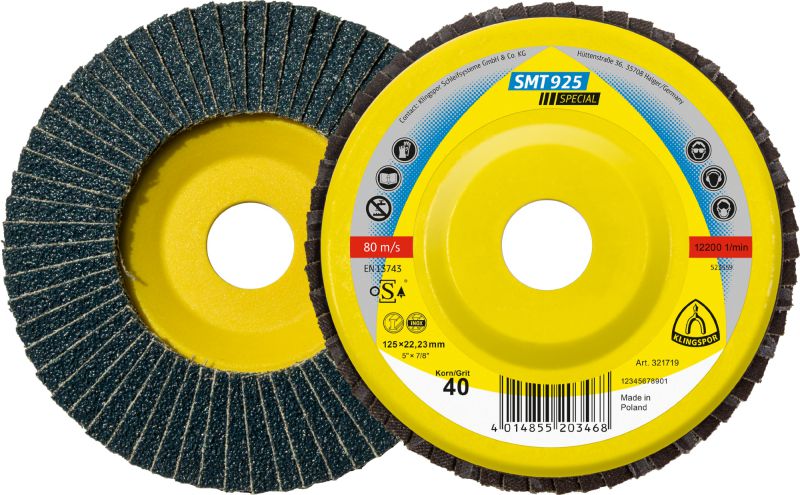 Produktbild Klingspor SMT 925 Schleifmopteller, 115 x 22,23 mm Korn 40 gerade