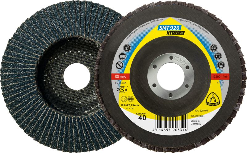 Produktbild Klingspor SMT 926 Schleifmopteller, 125 x 22,23 mm Korn 40 gewölbt