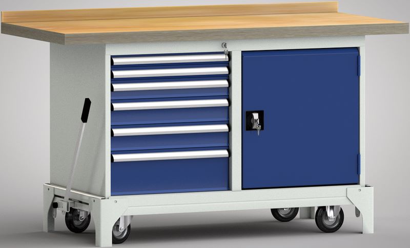 Produktbild KLW Profi-Werkbank 1500 x 700 x 871 mm fahrbare