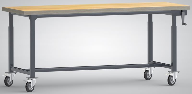 Produktbild KLW Hydraulik-Profi-Werkbank fahrbar L 2000 x T 800 x H 750 - 1050 mm