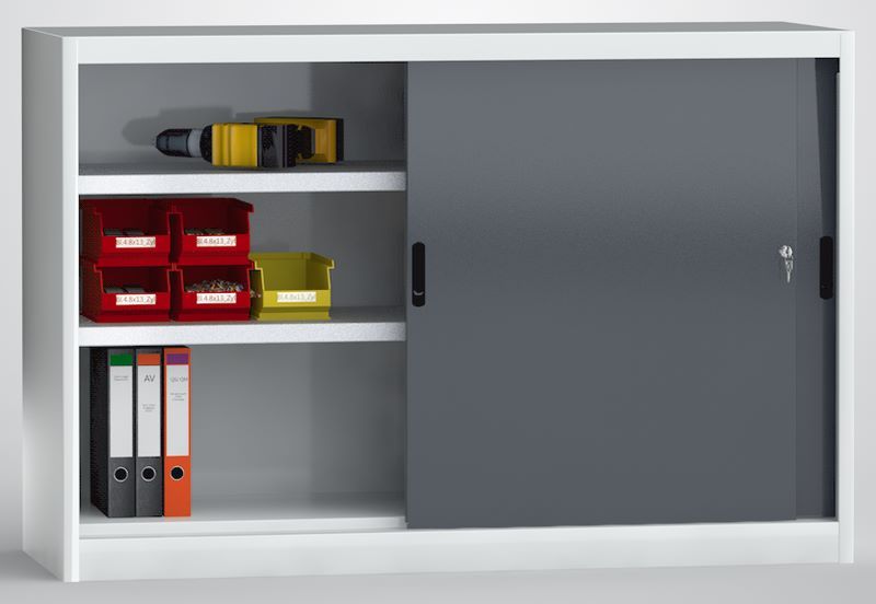 Produktbild KLW Schiebetürenschrank Höhe 1000 mm Breite 1500 mm Tiefe 525 mm 