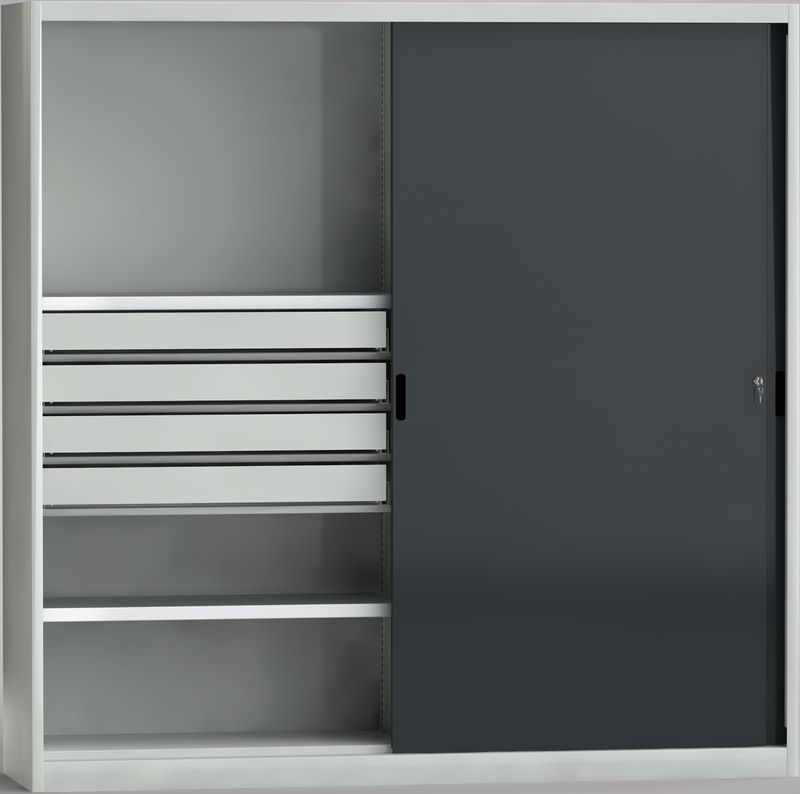 Produktbild KLW Schiebetürenschrank mit Mittelwand 2000 x 2000 x 525 mm bild 3