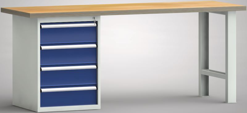 Produktbild KLW Kombiwerkbank mit Buchen-Multiplexplatte 2000 x 700 x 840 mm