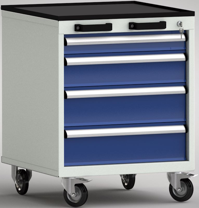 Produktbild KLW Standard Werkzeugwagen 4-seitigem Abrollrand 572 x 655 x 750 mm