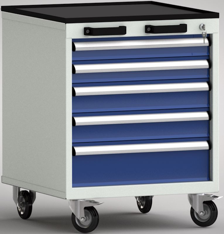 Produktbild KLW Standard Werkzeugwagen 572 x 655 x 750 mm 4-seitigem Abrollrand