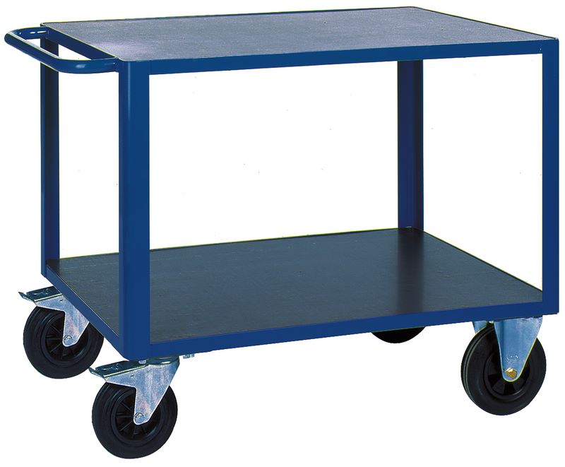 Produktbild KLW Tischwagen mit 2 Ladeflächen aus phenolharzvergütetem Sperrholz
