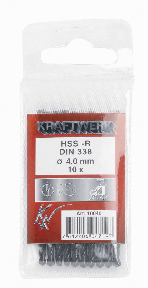Produktbild KRAFTWERK Spiralbohrer HSS DIN 338-N 4.0 mm bild 2