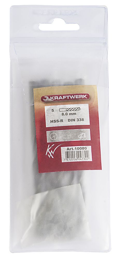 Produktbild KRAFTWERK Spiralbohrer HSS DIN 338-N 8.0 mm bild 2
