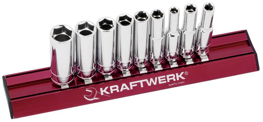Produktbild KRAFTWERK Zoll Stecknusssatz lang MAGALU 1/4" 9 Teile