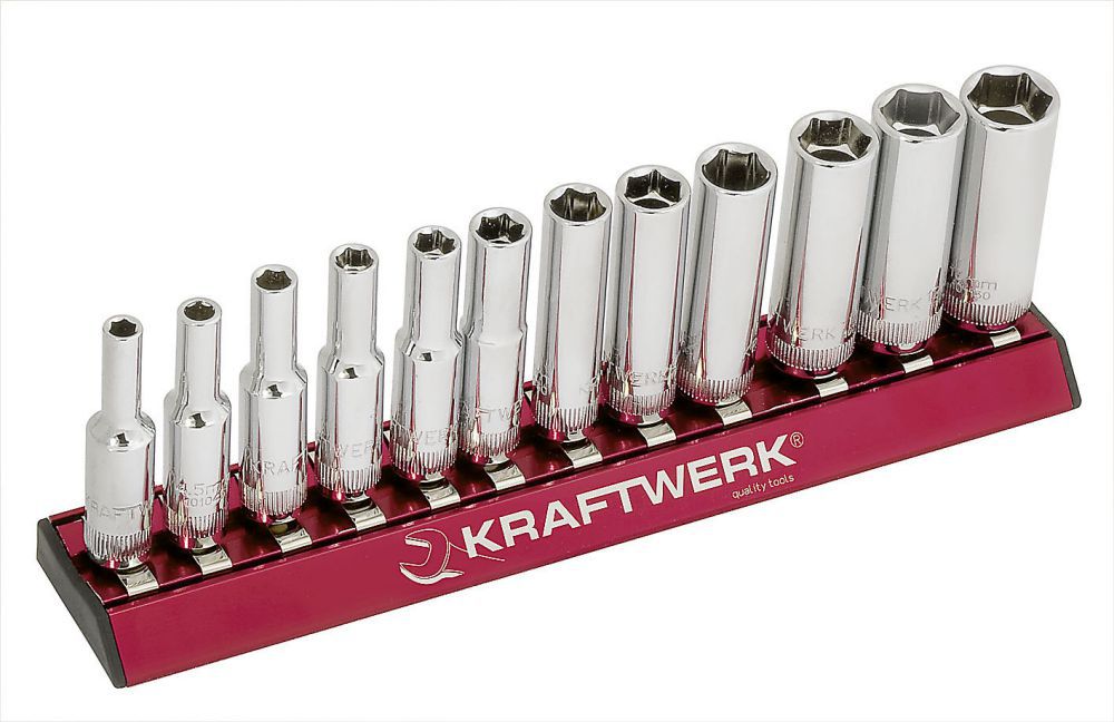 Produktbild KRAFTWERK Stecknusssatz lang MAGALU 1/4" 12 Teile