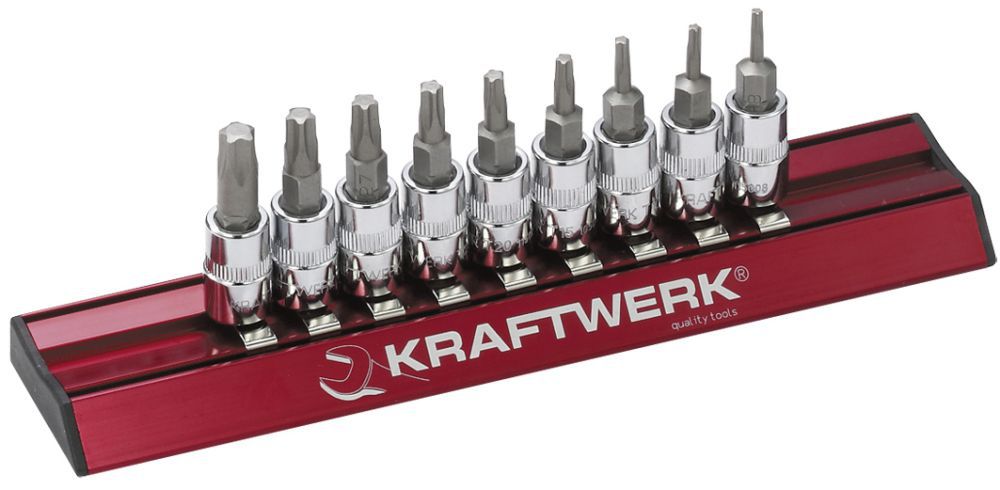 Produktbild KRAFTWERK 5 Stern TX Bit Stecknusssatz 1/4" 9 Teile