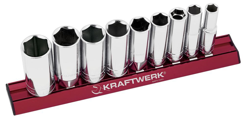 Produktbild KRAFTWERK Zoll Stecknusssatz lang MAGALU 3/8" 9 Teile