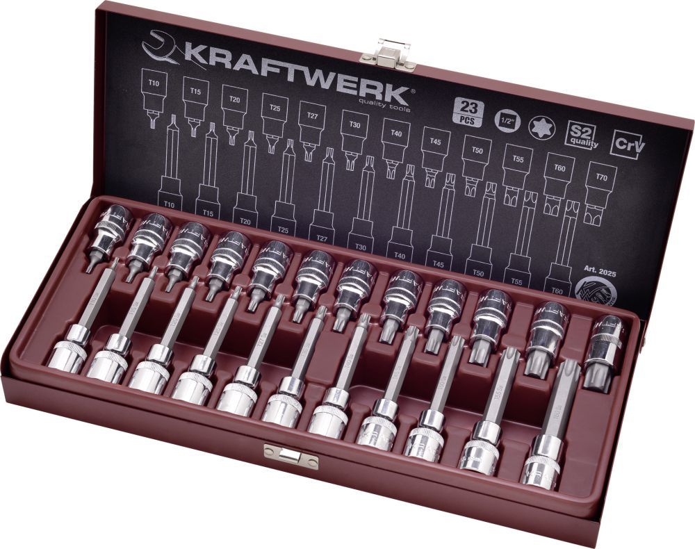 Produktbild KRAFTWERK Torx Bit Stecknuss Satz 23 Teile