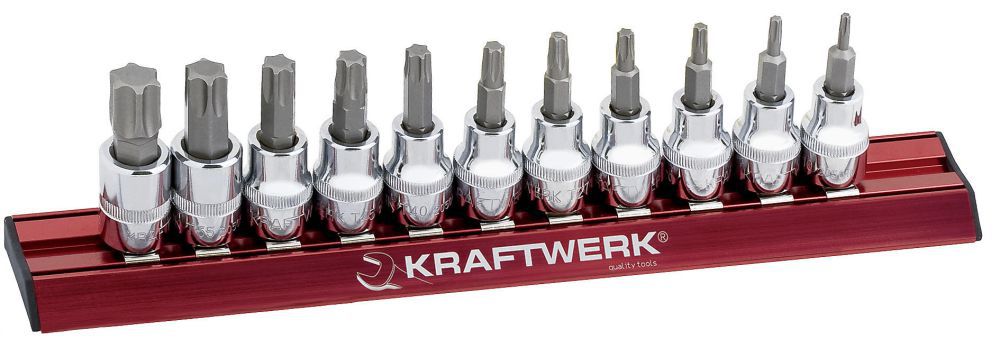 Produktbild KRAFTWERK Torx Bit Stecknusssatz MAGALU 3/8" 11 Teile