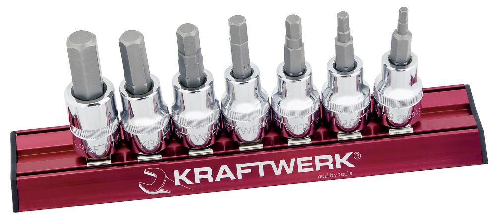 Produktbild KRAFTWERK Innensechskant Bit Stecknusssatz MAGALU 3/8" 7 Teile
