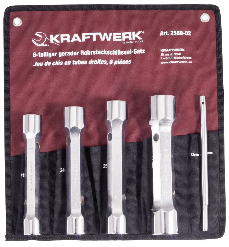 Produktbild KRAFTWERK Rohrsteckschlüsselsatz 21-32 mm + Stift 6 Teile