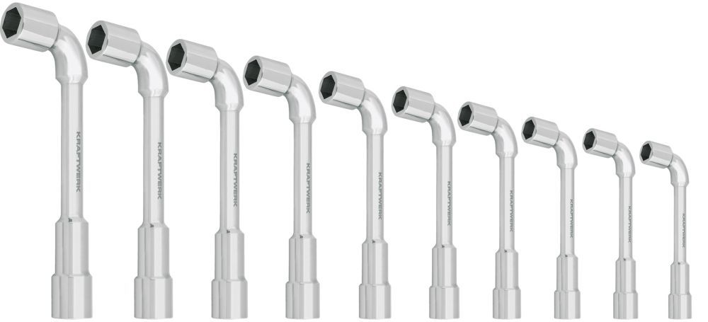 Produktbild KRAFTWERK Pfeifenkopfschlüsselsatz 6 x 6 kant 8-19 mm 10 Teile