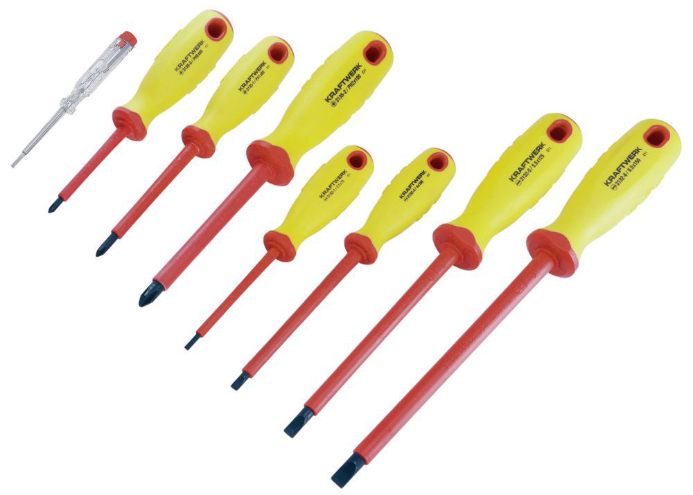 Produktbild KRAFTWERK Elektriker Schraubendrehersatz 8 Teile