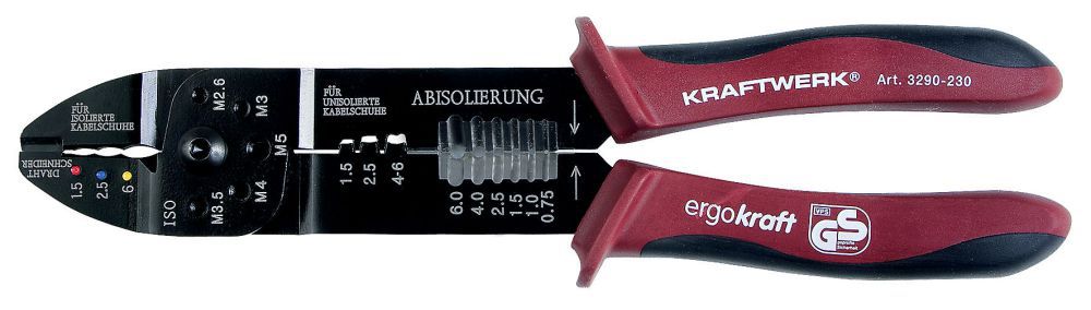 Produktbild KRAFTWERK Kombi Abisolier und Kabelschuhzange 5 in 1
