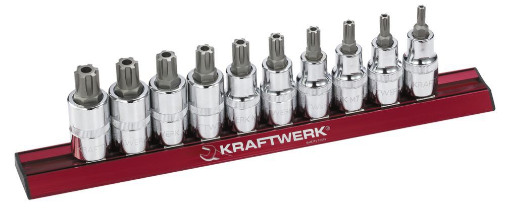 Produktbild KRAFTWERK Loch RIBE Bit Stecknusssatz 1/2" 10 Teile