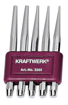 Produktbild KRAFTWERK Durchschlägersatz mit Halter 2-6 mm 5 Teile