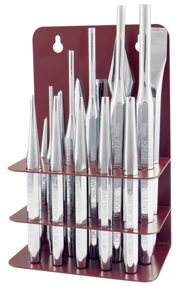 Produktbild KRAFTWERK Meissel Splintentreiber Durchschlagsatz 17 Teile