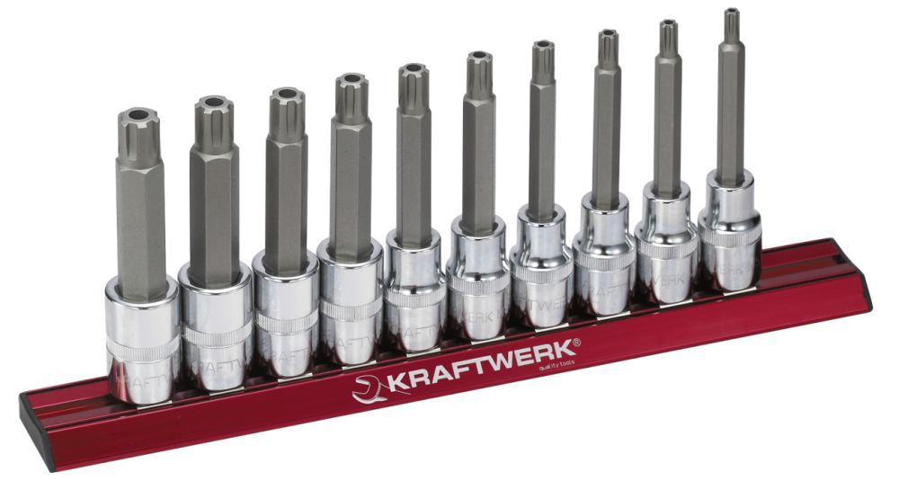 Produktbild KRAFTWERK Loch-RIBE-Bit-Stecknusssatz 1/2" 100mm 10 Teile