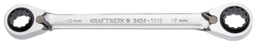 Produktbild KRAFTWERK Ratschen Doppelringschlüssel CLICKRAFT 10x13 und 17x19 mm