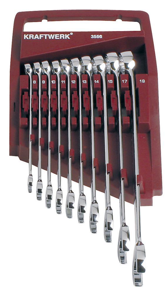 Produktbild KRAFTWERK Gabelringschlüsselsatz 8-19mm 10 Teile