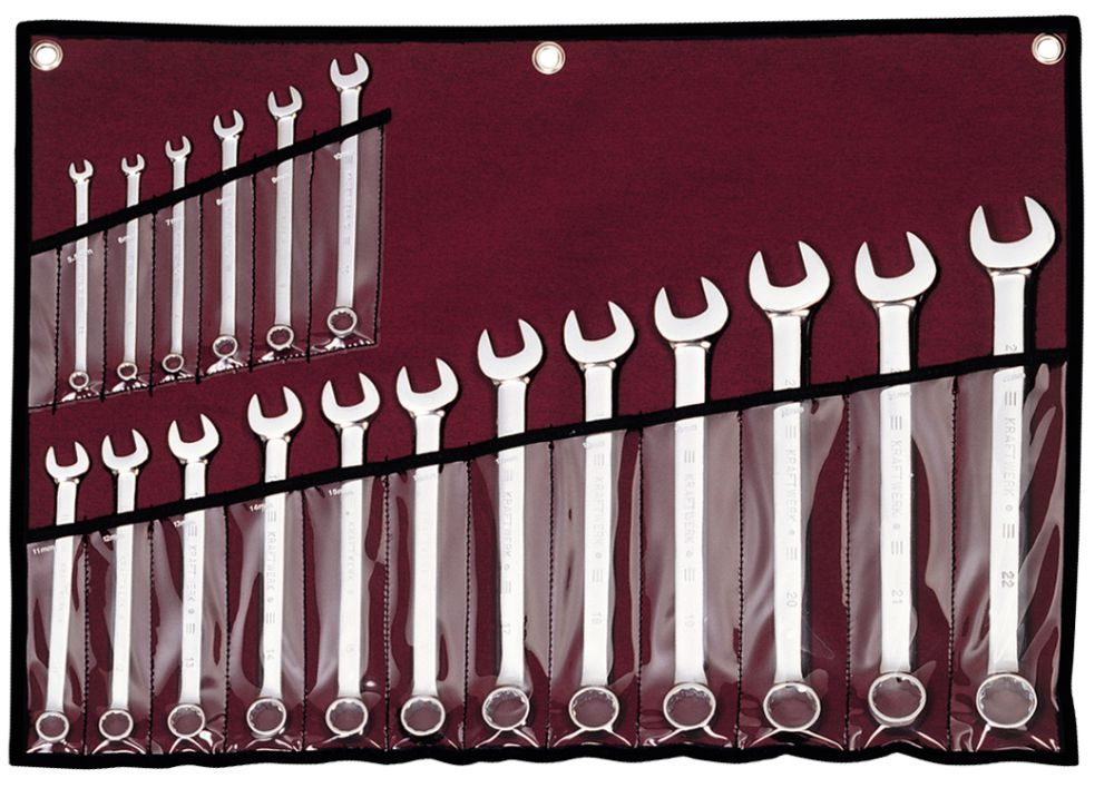 Produktbild KRAFTWERK Gabelringschlüsselsatz 5-22mm 18 Teile in Rolltasche