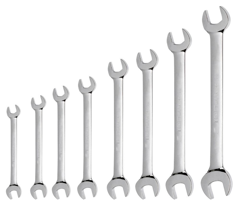 Produktbild KRAFTWERK Doppelgabelschlüssel Satz voll poliert 6-22mm 8 Teile