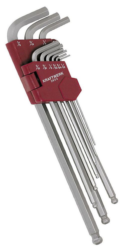 Produktbild KRAFTWERK Kugelkopf-Innensechskant-Satz Zoll 9 Teile