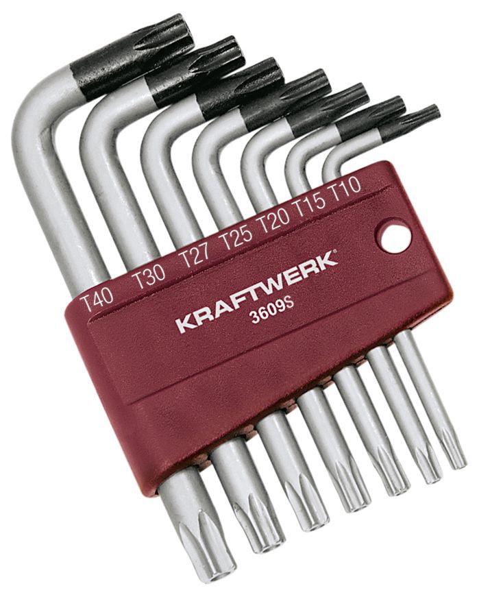Produktbild KRAFTWERK Torx Stiftschlüsselsatz mit Loch extra kurz