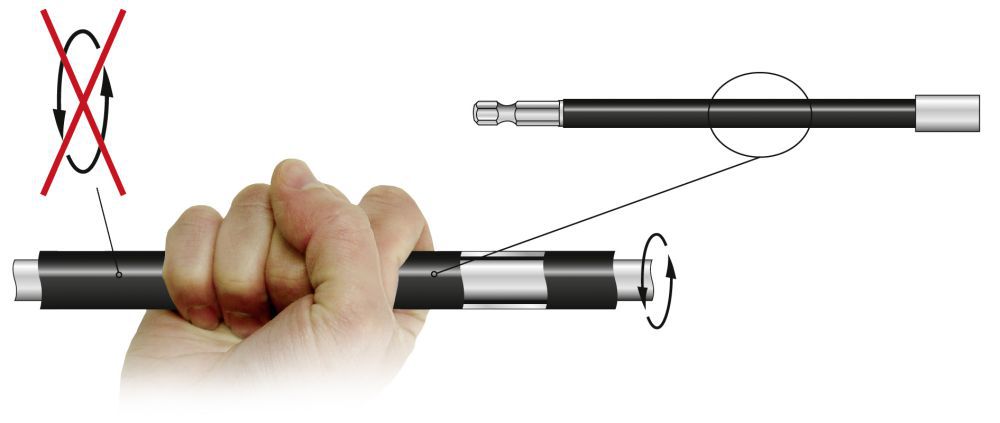 Produktbild KRAFTWERK Bit Schnellwechsel Magnethalter 1/4" 150 mm bild 2