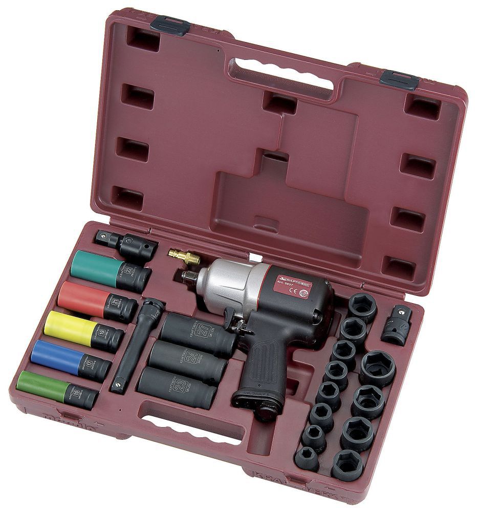 Produktbild KRAFTWERK Druckluft Schlagwerkzeugsatz 1/2" 24 Teile