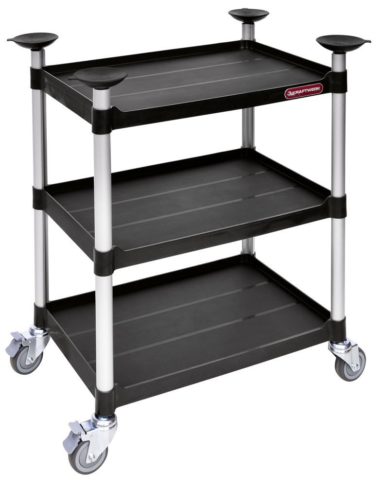Produktbild KRAFTWERK Transportwagen mit 3 Etagen und Scheibenauflage