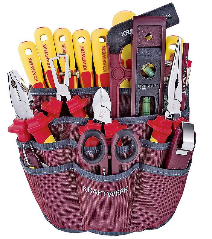 Produktbild KRAFTWERK Elektriker-Werkzeugsatz in Gürteltasche bild 1