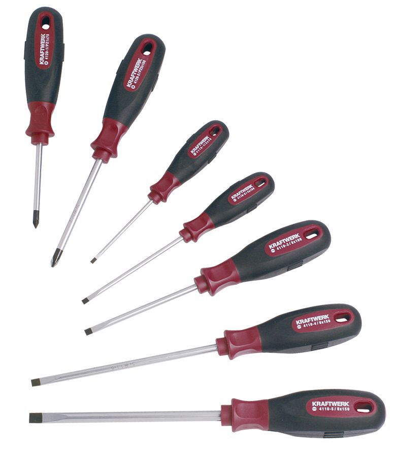 Produktbild KRAFTWERK ergokraft Schraubendrehersatz PZ 7 Teile