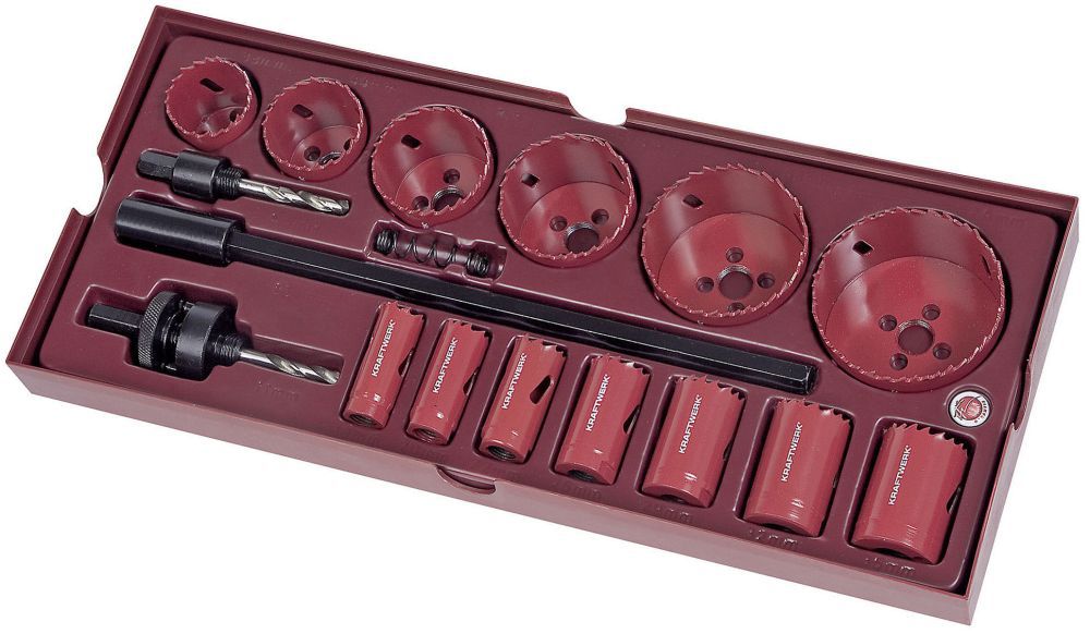 Produktbild KRAFTWERK Lochsägen HSS Bimetall Schale 15 Teile