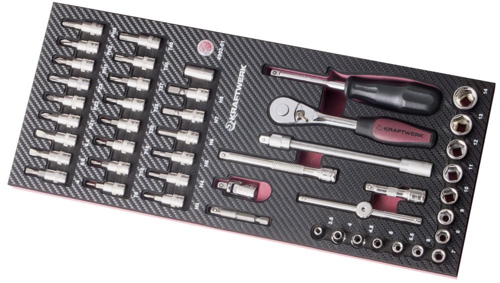 Produktbild KRAFTWERK EVA3 Steckschlüsselsatz 1/4" 46 Teile