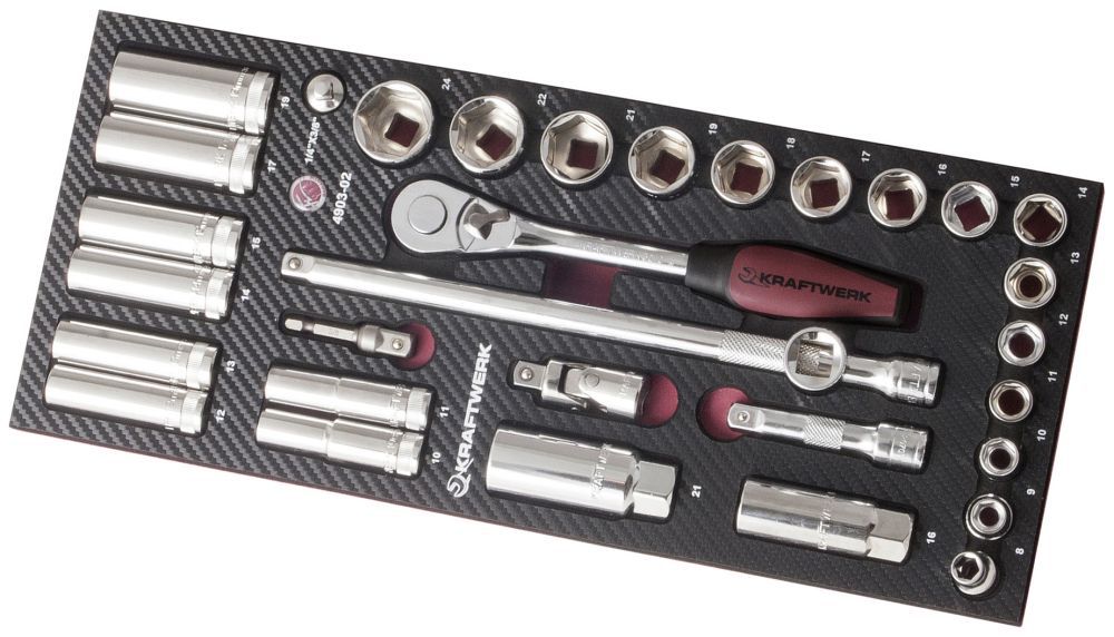 Produktbild KRAFTWERK EVA3 Steckschlüsselssatz 3/8" 32 Teile