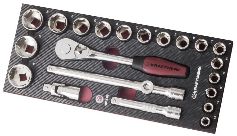 Produktbild KRAFTWERK EVA3 Steckschlüsselsatz 1/2" 22 Teile