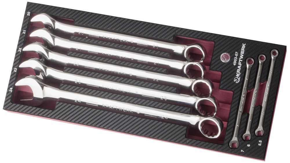 Produktbild KRAFTWERK EVA3 Gabelringschlüsselsatz 8 Teile