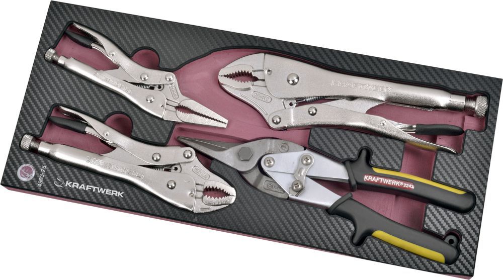 Produktbild KRAFTWERK EVA3 Gripzangen Blechschere Schale 4 Teile