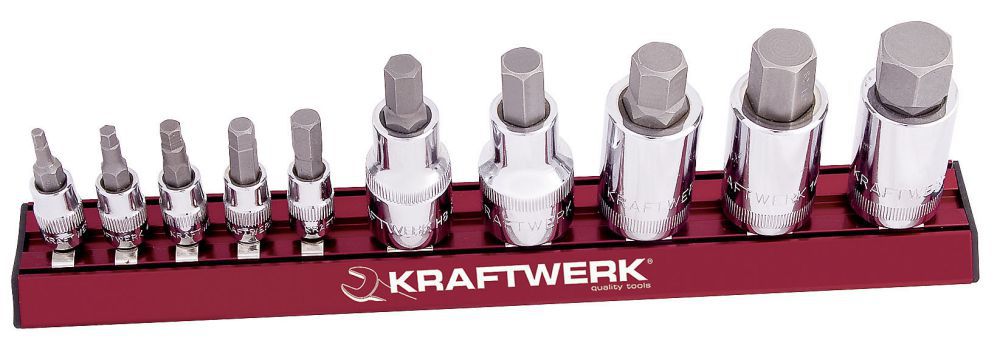 Produktbild KRAFTWERK Innensechskant Bit Stecknuss Satz MAGALU 10 Teile